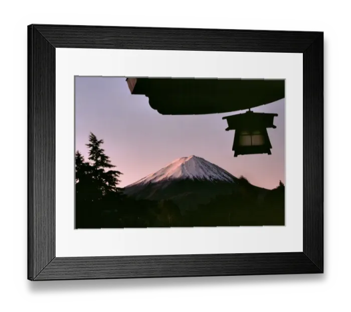 Framed Print : Japan, Honshu, Yamanashi Pref. Fuji-Hakone-Izu NP. Sunrise brings a subtle glow to Mt Framed Print : Japan, Honshu, Yamanashi Pref. Fuji-Hakone-Izu NP. Sunrise brings a subtle glow to Mt