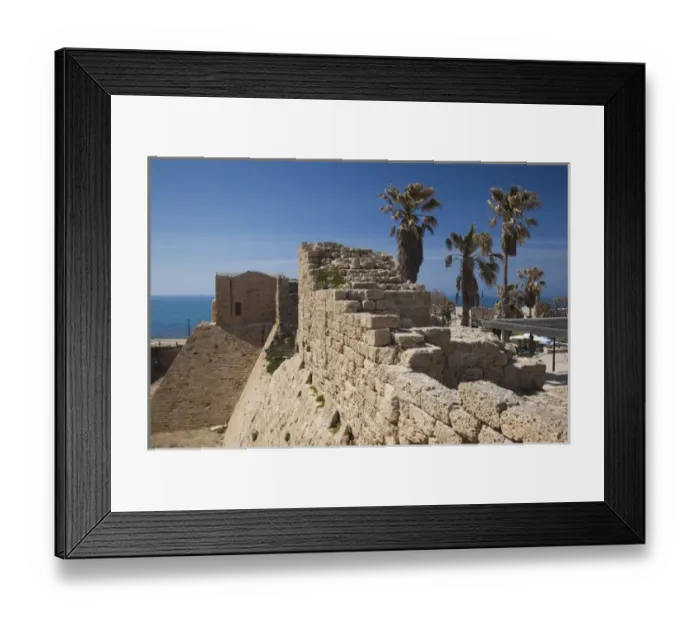 Framed Print : Israel, North Coast, Caesarea ruins of port built by Herod the Great in 22 BC Framed Print : Israel, North Coast, Caesarea ruins of port built by Herod the Great in 22 BC