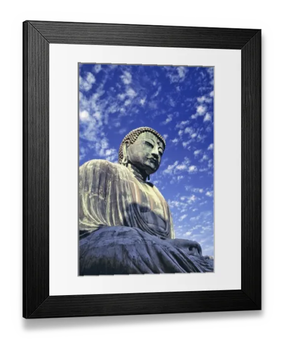 Framed Print : Japan, Kanagawa Pref. Kamakura. The bronze Kamakura Buddha, or Great Daibatsu, is