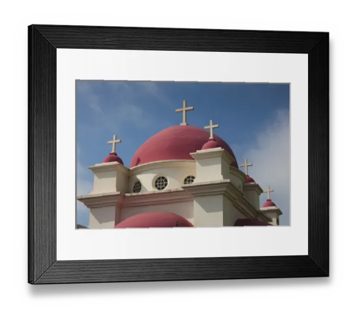Framed Print : Israel, The Galilee, Tabgha, Greek Orthodox Monastery on the Sea of Galilee-Lake Tiberias Framed Print : Israel, The Galilee, Tabgha, Greek Orthodox Monastery on the Sea of Galilee-Lake Tiberias