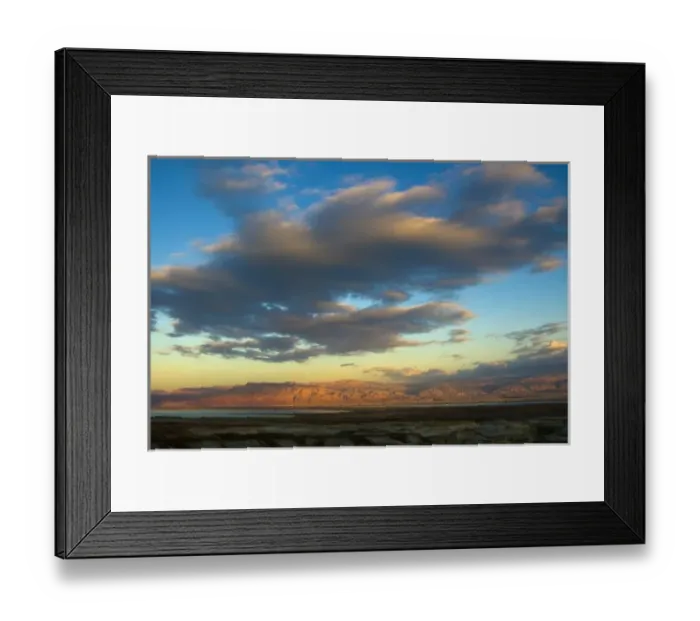 Framed Print : Israel, Negev, view of the Dead Sea, in the back the Jordan mountains Framed Print : Israel, Negev, view of the Dead Sea, in the back the Jordan mountains