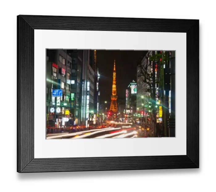 Framed Print : Tokyo, Japan. Tokyo Tower is a communications and observation tower located in Shiba Park Framed Print : Tokyo, Japan. Tokyo Tower is a communications and observation tower located in Shiba Park