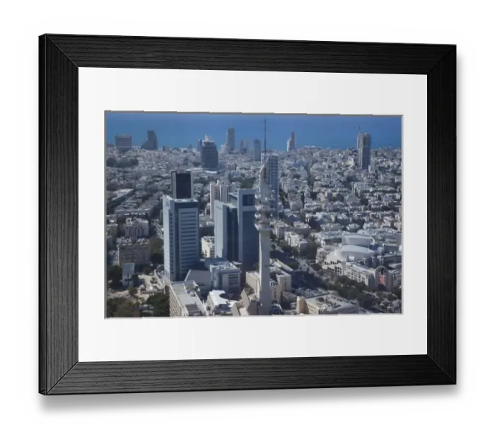 Framed Print : Israel, Tel Aviv, elevated city view from observation platform atop Azrieli Center Framed Print : Israel, Tel Aviv, elevated city view from observation platform atop Azrieli Center