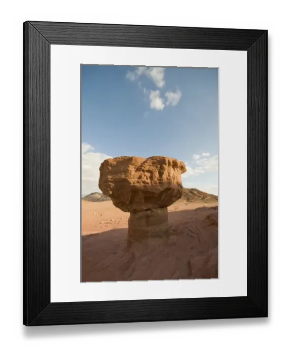 Framed Print : Israel, Negev, Timna desert, rocky called Mushroom