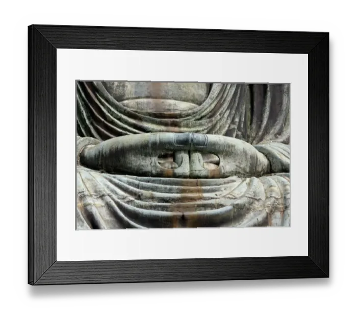 Framed Print : Japan, Kamakura. The Great Buddha of Kamakura, a bronze statue dating back to 1252