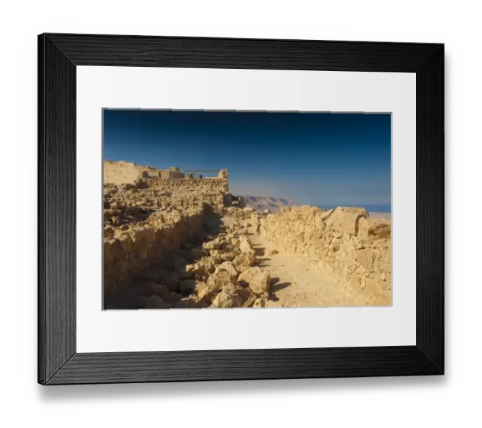Framed Print : Israel, Dead Sea, Masada, ruins at the Masada plateau