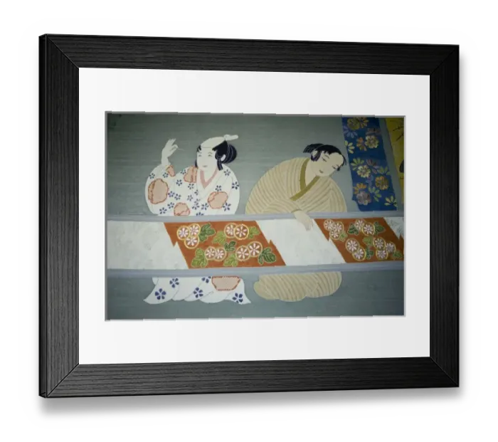 Framed Print : Japan, Honshu island, Kyoto, detail of traditional silk kimono Framed Print : Japan, Honshu island, Kyoto, detail of traditional silk kimono