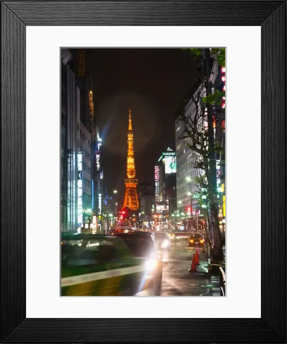 Framed Print : Tokyo, Japan. Tokyo Tower is a communications and observation tower located in Shiba Park Framed Print : Tokyo, Japan. Tokyo Tower is a communications and observation tower located in Shiba Park
