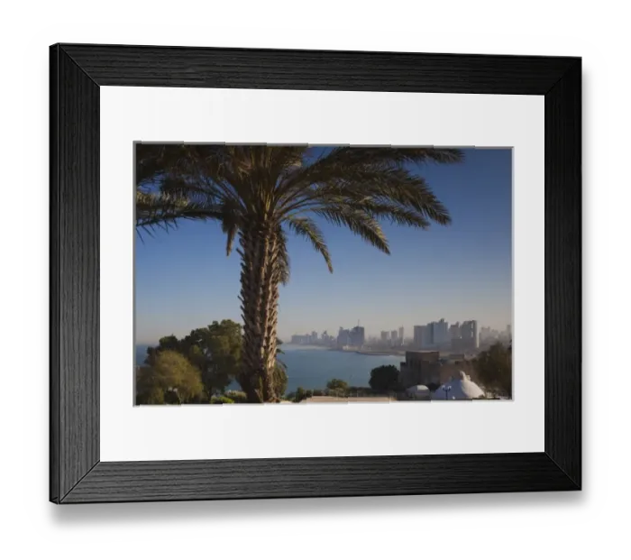 Framed Print : Israel, Tel Aviv, beachfront from Jaffa, morning Framed Print : Israel, Tel Aviv, beachfront from Jaffa, morning