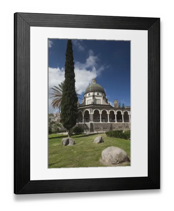 Framed Print : Israel, The Galilee, Tabgha, Mount of the Beatitudes, Church of the Beatitudes, exterior Framed Print : Israel, The Galilee, Tabgha, Mount of the Beatitudes, Church of the Beatitudes, exterior