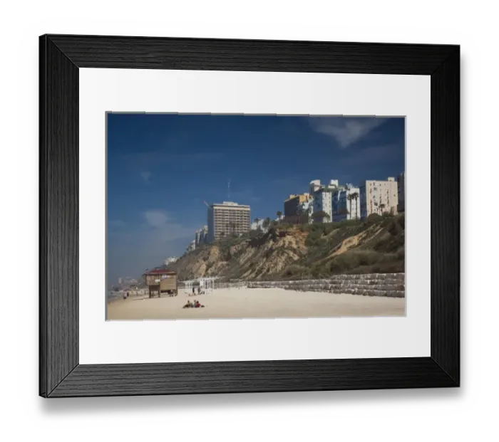 Framed Print : Israel, North Coast, Netanya, beach view Framed Print : Israel, North Coast, Netanya, beach view