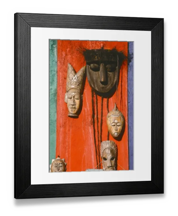 Framed Print : Asia, Indonesia, Bali, Ubud. Balinese masks Framed Print : Asia, Indonesia, Bali, Ubud. Balinese masks
