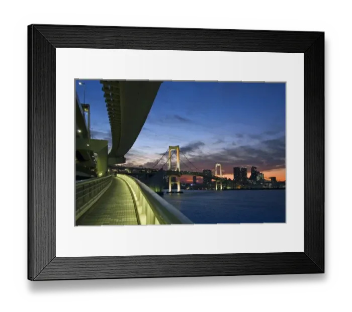 Framed Print : Japan. Tokyo. Rainbow Bridge in Tokyo Bay Framed Print : Japan. Tokyo. Rainbow Bridge in Tokyo Bay