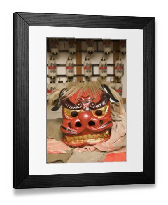 Framed Print : Japan, Gifu prefecture, Takayama (also known as Hida-Takayama), head of lion dance Framed Print : Japan, Gifu prefecture, Takayama (also known as Hida-Takayama), head of lion dance