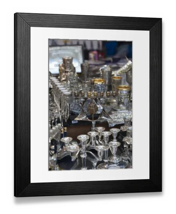 Framed Print : Israel, Tel Aviv, Nahalat Binyamin Crafts Market, Jewish religious articles Framed Print : Israel, Tel Aviv, Nahalat Binyamin Crafts Market, Jewish religious articles