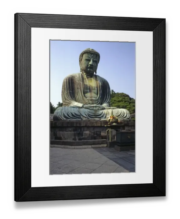 Framed Print : Close-up of one of wonders of the world Great Buddha in Kamakura Japan