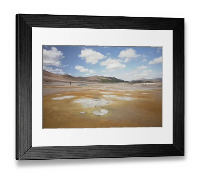 Framed Print : Desert landscape above; boiling steam and mud pits beneath are the challenge trekkers Framed Print : Desert landscape above; boiling steam and mud pits beneath are the challenge trekkers