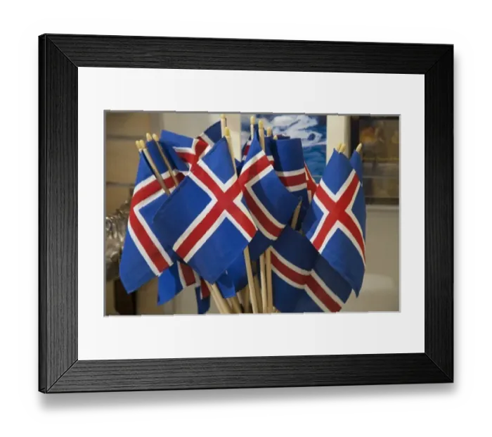 Framed Print : Souvenir Icelandic flags Framed Print : Souvenir Icelandic flags