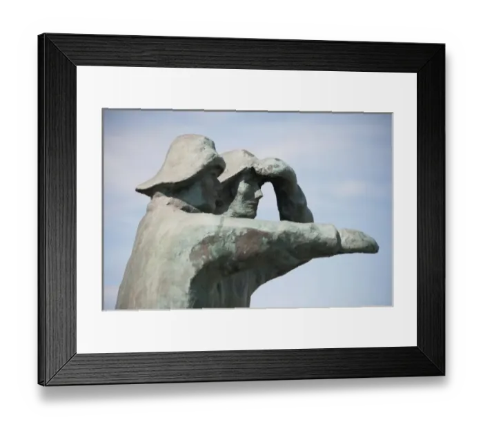 Framed Print : Statue of two mariners at Port of Reykjavik, Iceland Framed Print : Statue of two mariners at Port of Reykjavik, Iceland
