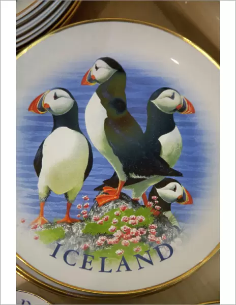 The puffin, Icelands national bird, is a popular chinaware decoration, especially for tourists