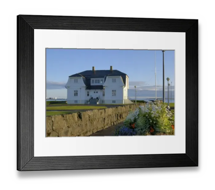 Framed Print : Iceland, Reykjavik, Hofdi House where Regan and Gorbachev met in 1986