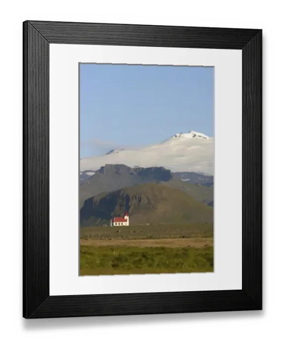 Framed Print : Iceland, Snaefellsnes Peninsula, Hellissandur, Snaefellsjokull glacier Framed Print : Iceland, Snaefellsnes Peninsula, Hellissandur, Snaefellsjokull glacier
