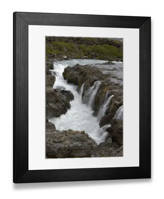 Framed Print : Iceland, Barnafoss waterfall Framed Print : Iceland, Barnafoss waterfall
