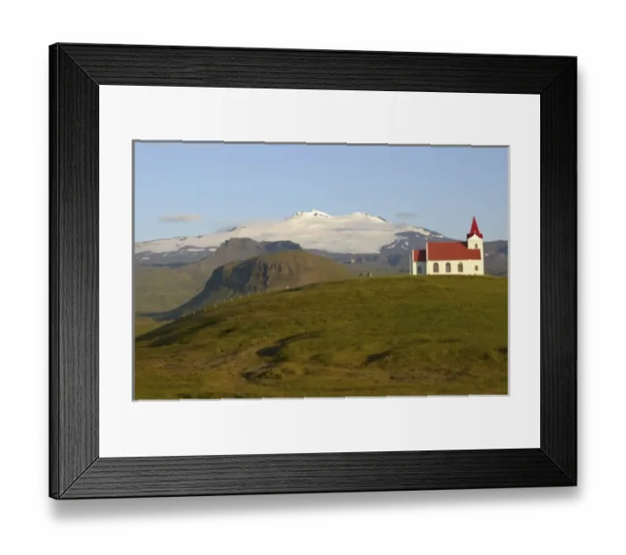 Framed Print : Iceland, Snaefellsnes Peninsula, Hellissandur, Snaefellsjokull glacier Framed Print : Iceland, Snaefellsnes Peninsula, Hellissandur, Snaefellsjokull glacier