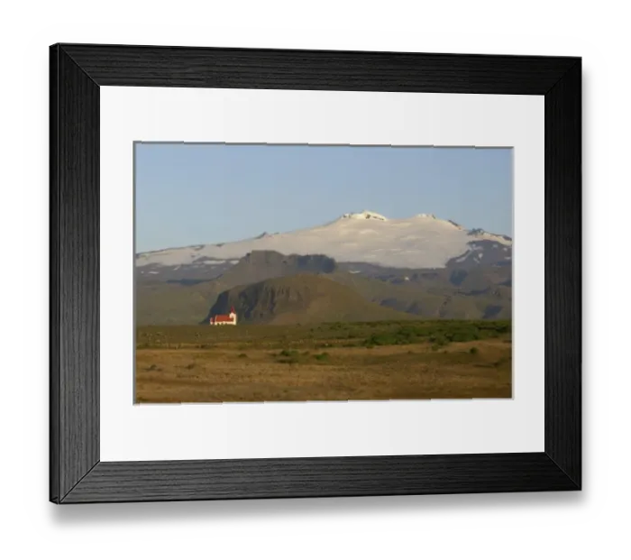 Framed Print : Iceland, Snaefellsnes Peninsula, Hellissandur, Snaefellsjokull glacier Framed Print : Iceland, Snaefellsnes Peninsula, Hellissandur, Snaefellsjokull glacier