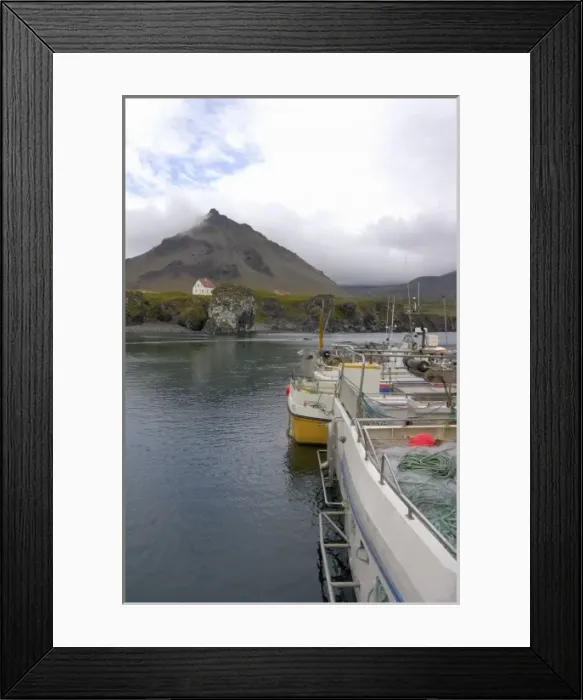 Framed Print : Iceland, Snaefellsnes Peninsula, Anarstapi fishing village Framed Print : Iceland, Snaefellsnes Peninsula, Anarstapi fishing village
