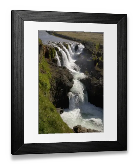 Framed Print : Iceland, Kolugljufur waterfall and canyon Framed Print : Iceland, Kolugljufur waterfall and canyon