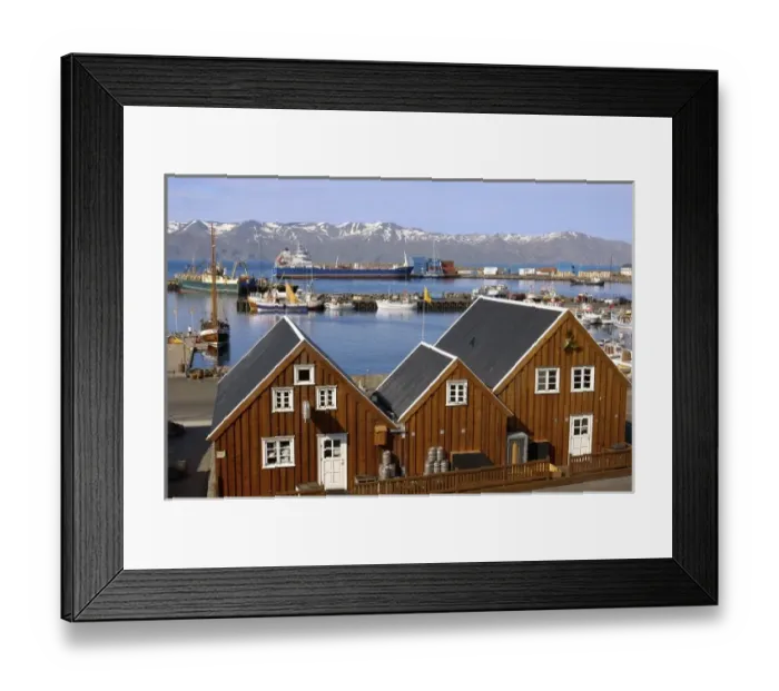 Framed Print : Iceland, Husavik harbor Framed Print : Iceland, Husavik harbor