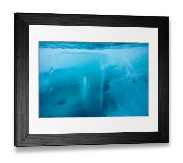 Framed Print : Iceland, Skaftafell National Park, Underwater view of Icebergs from Vatnajokull Glacier Framed Print : Iceland, Skaftafell National Park, Underwater view of Icebergs from Vatnajokull Glacier