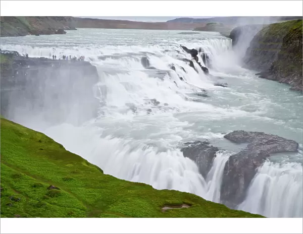 View of Gulfoss, the most popular waterfall in Iceland