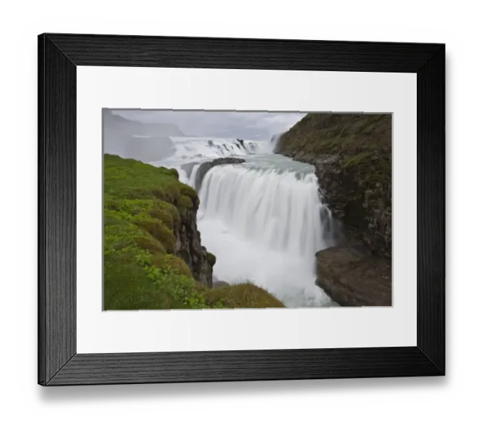 Framed Print : View of Gulfoss, the most popular waterfall in Iceland Framed Print : View of Gulfoss, the most popular waterfall in Iceland