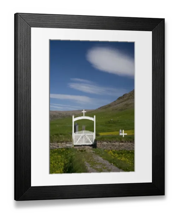 Framed Print : Private cemetery on the Latrabjerg peninsula, Iceland Framed Print : Private cemetery on the Latrabjerg peninsula, Iceland
