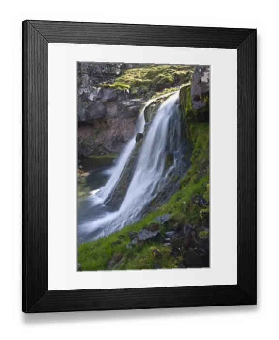 Framed Print : Waterfall on the Latrabjerg peninsula in Iceland