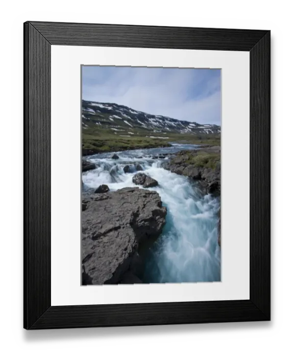 Framed Print : Waterfall in southeastern Iceland
