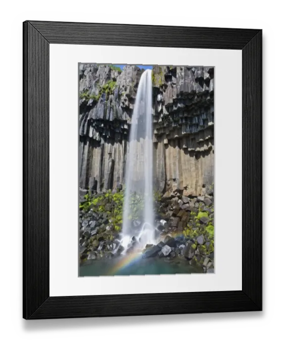 Framed Print : Svartifoss, a waterfall in southern Iceland, cascades over ancient basaltic columns Framed Print : Svartifoss, a waterfall in southern Iceland, cascades over ancient basaltic columns