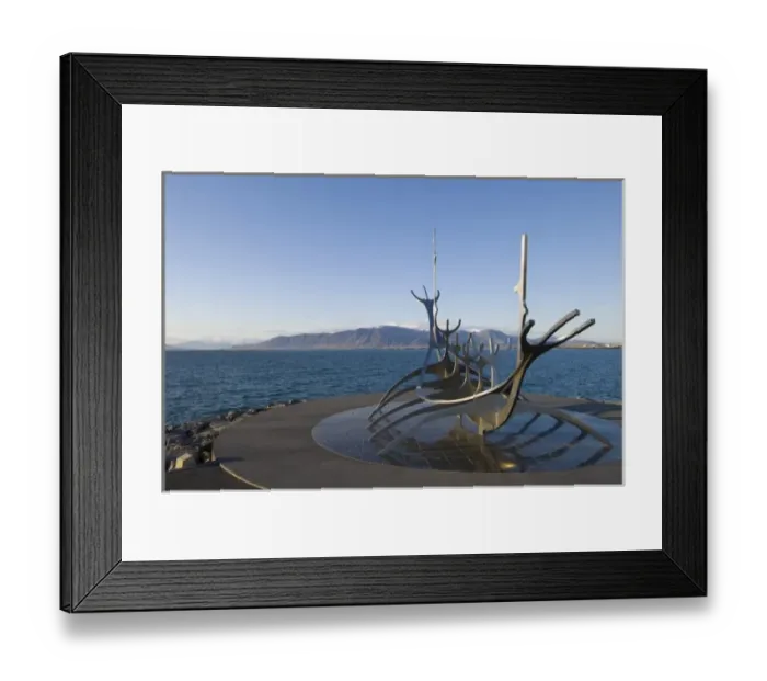 Framed Print : Sculpture of a Viking ship by Jon Gunnar Arnason, Reykjavik, Iceland Framed Print : Sculpture of a Viking ship by Jon Gunnar Arnason, Reykjavik, Iceland