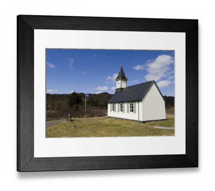 Framed Print : Church, Thingvellir National Park, Iceland
