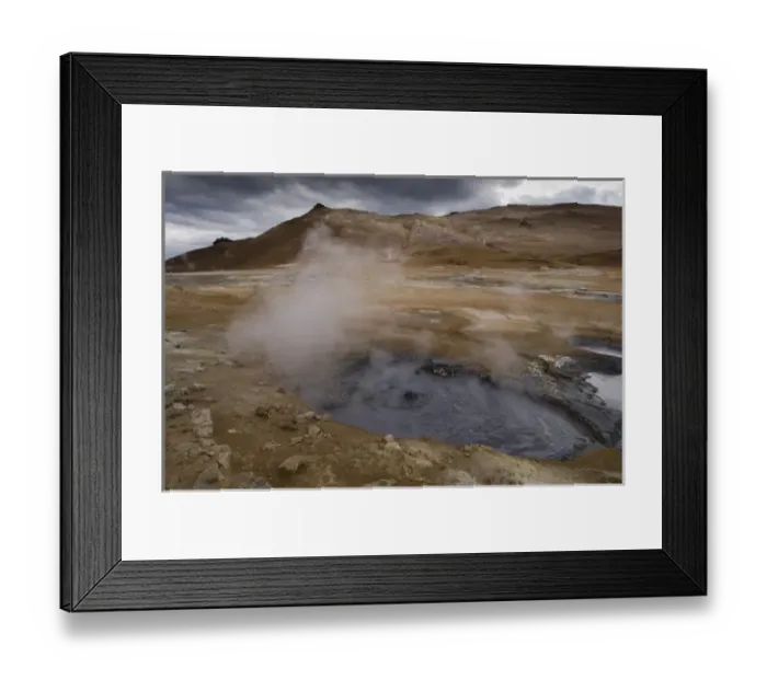 Framed Print : Hverir geothermal fields at the foot of Namafjall mountain, Myvatn lake area, Iceland Framed Print : Hverir geothermal fields at the foot of Namafjall mountain, Myvatn lake area, Iceland