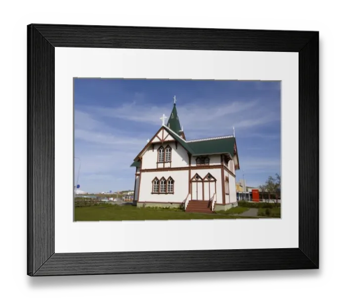 Framed Print : Husavik church, Iceland Framed Print : Husavik church, Iceland