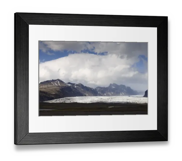 Framed Print : Vatnajokull glacier, Skaftafell National Park, South coast, Iceland Framed Print : Vatnajokull glacier, Skaftafell National Park, South coast, Iceland