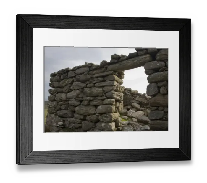Framed Print : Ireland, Mayo, Achill Island. Close-up of deserted ruins at Slievemore Framed Print : Ireland, Mayo, Achill Island. Close-up of deserted ruins at Slievemore
