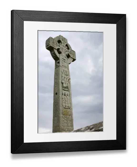 Framed Print : Ireland, Drumcliffe. The High Cross dating from the 9th century Framed Print : Ireland, Drumcliffe. The High Cross dating from the 9th century