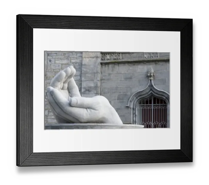 Framed Print : Ireland, Ennis. Stone sculpture of a pair of hands outside the Cathedral of Saints Peter and Paul Framed Print : Ireland, Ennis. Stone sculpture of a pair of hands outside the Cathedral of Saints Peter and Paul