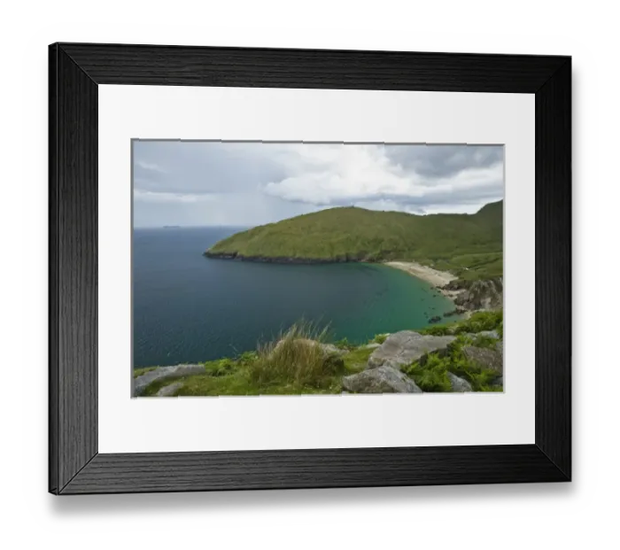 Framed Print : Ireland, Achill Island. The turquoise waters of Keem Bay