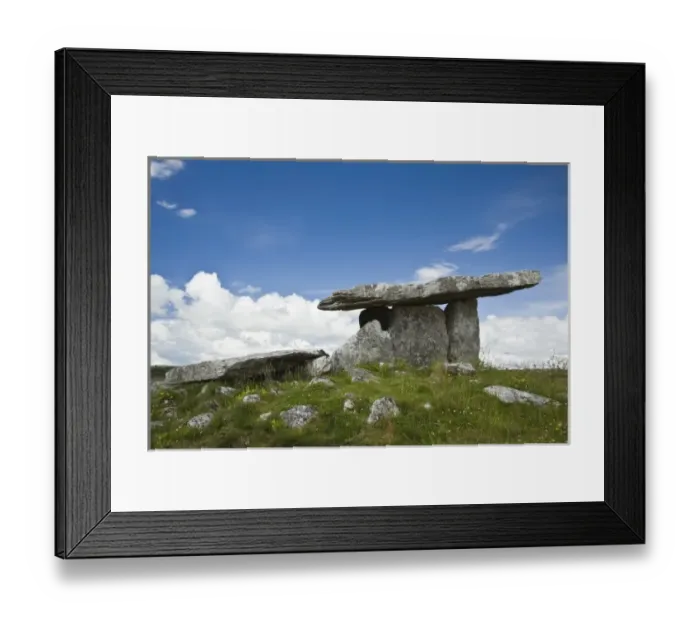 Framed Print : Ireland, The Burren. The Poulnabrone Stones