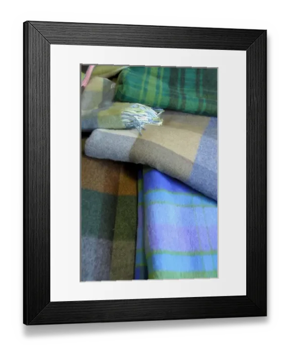 Framed Print : Europe, Ireland, Kerry County, Ring of Kerry. Gap of Dunloe Industries, colorful wool scarves Framed Print : Europe, Ireland, Kerry County, Ring of Kerry. Gap of Dunloe Industries, colorful wool scarves